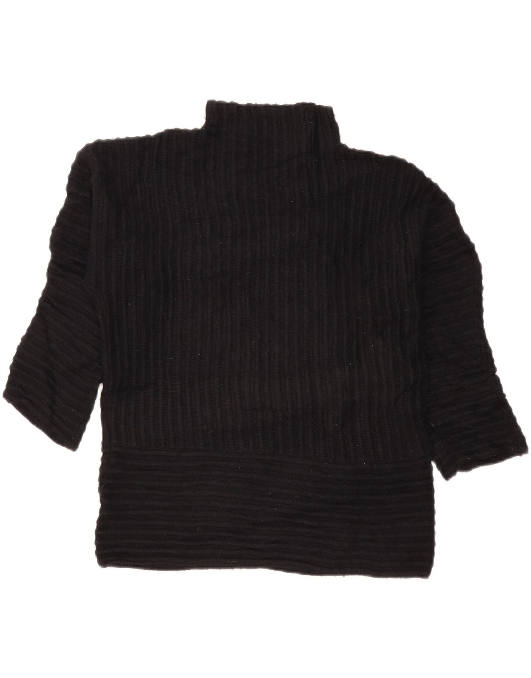DKNY Suéter feminino oversized com gola de tartaruga Reino Unido 10 pequeno preto