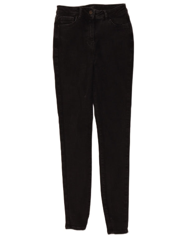 M&Co Jeans Skinny Feminino Reino Unido 10 Pequeno W26 L28 Algodão Preto
