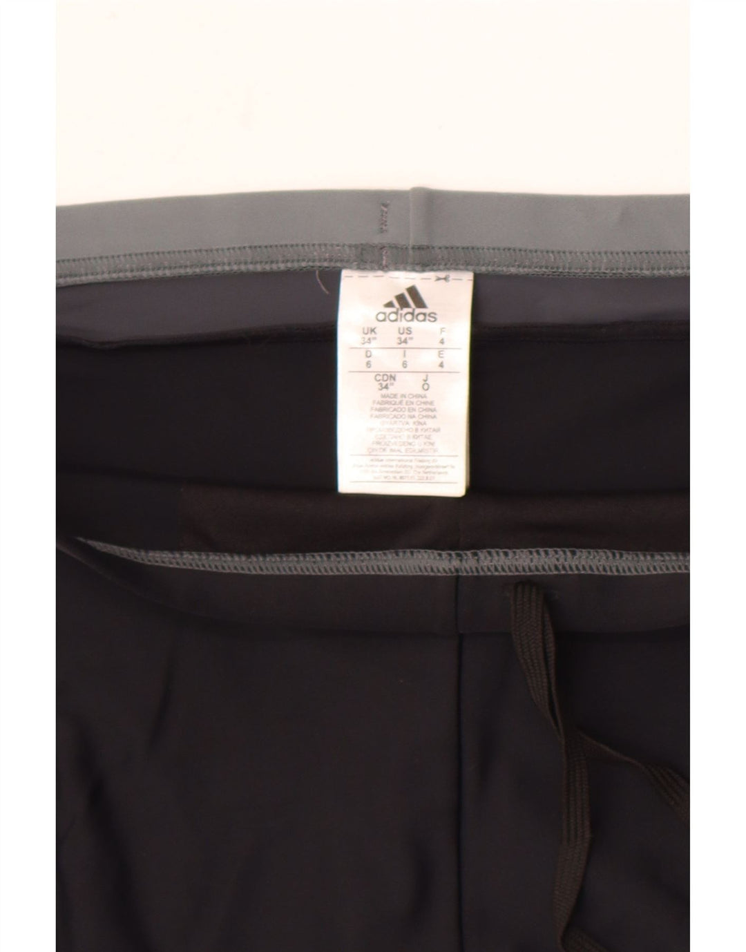 Shorts de natação feminino Adidas UK 16 grande preto poliamida
