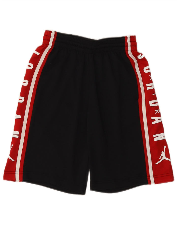 Shorts esportivos gráficos Jordan Boys 10-11 anos médio preto colorblock