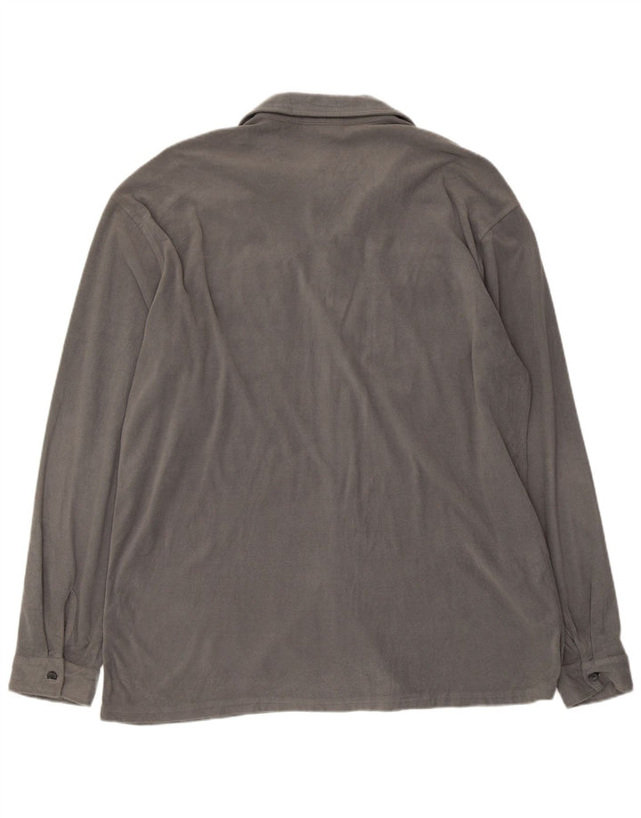 Camisa masculina Asics Fleece grande cinza poliéster