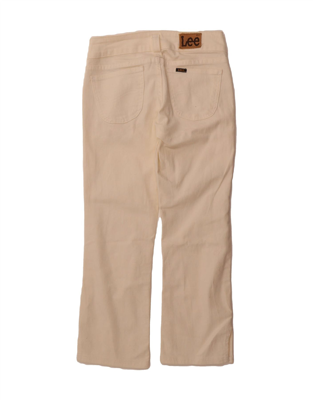 LEE Womens Leola Straight Cropped Trousers  W27 L25 White Cotton Vintage Lee and Second-Hand Lee from Messina Hembry 