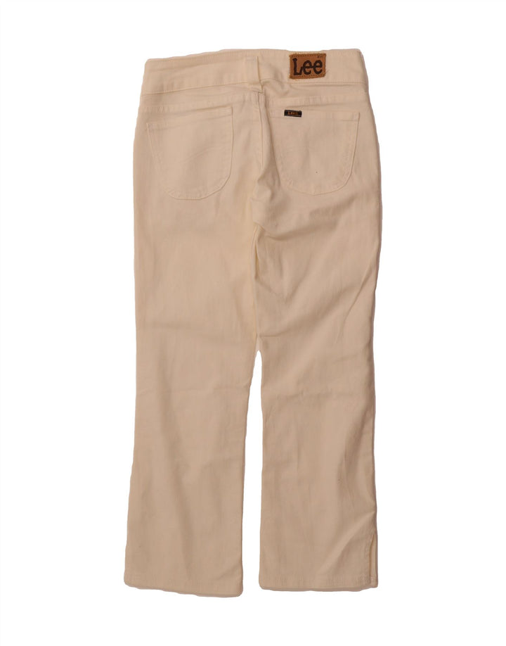 LEE Womens Leola Straight Cropped Trousers  W27 L25 White Cotton Vintage Lee and Second-Hand Lee from Messina Hembry 