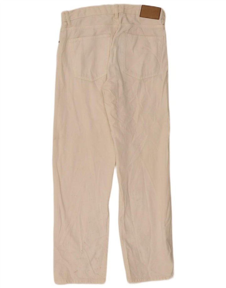 Zara Mens Straight Jeans EU 40 Médio W31 L32 Off White