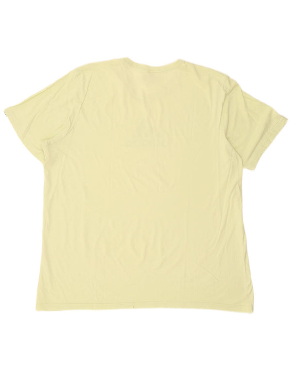 Camiseta gráfica masculina Adidas Top 2XL algodão amarelo
