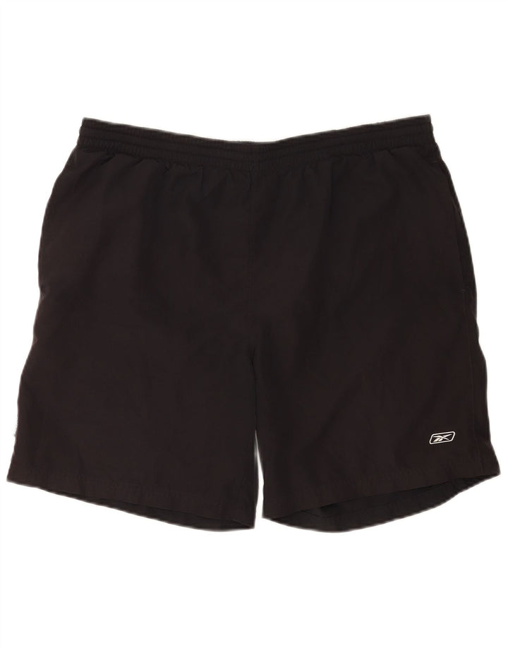 Shorts de natação masculino Reebok médio preto poliéster
