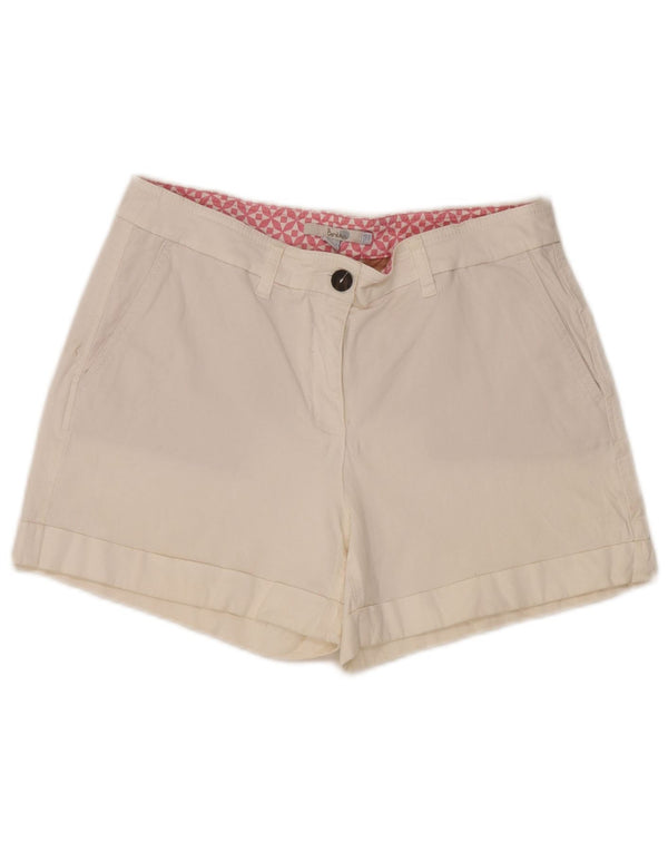 Boden Womens Chino Shorts UK 12 Médio W30 Algodão Branco