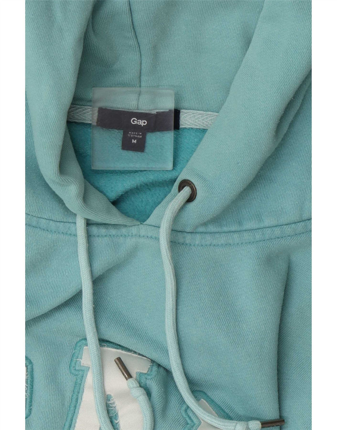 Suéter feminino Gap com capuz e ajuste regular gráfico UK 12 azul médio