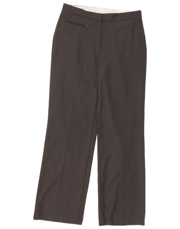Calça feminina reta casual Marks & Spencer tamanho 10 W31 L31 cinza