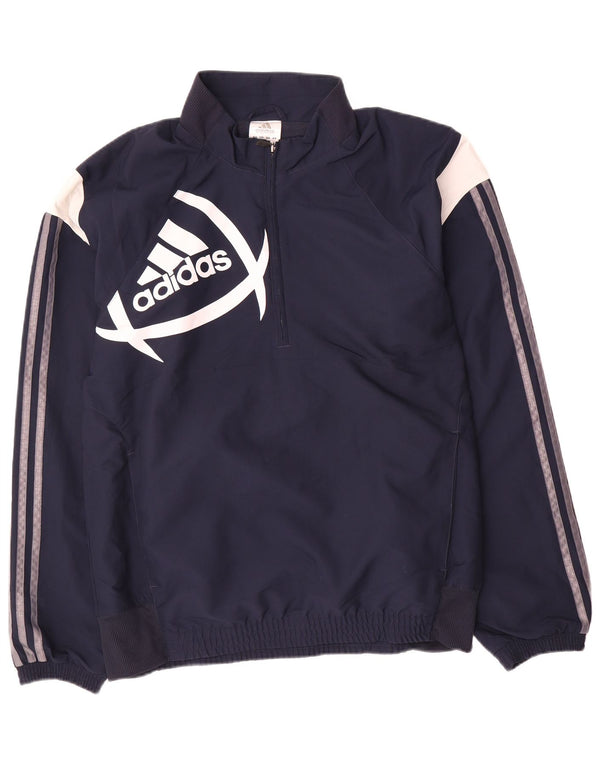 Adidas Mens Graphic Tracksuit Top Jacket Médio Azul Marinho Colorblock
