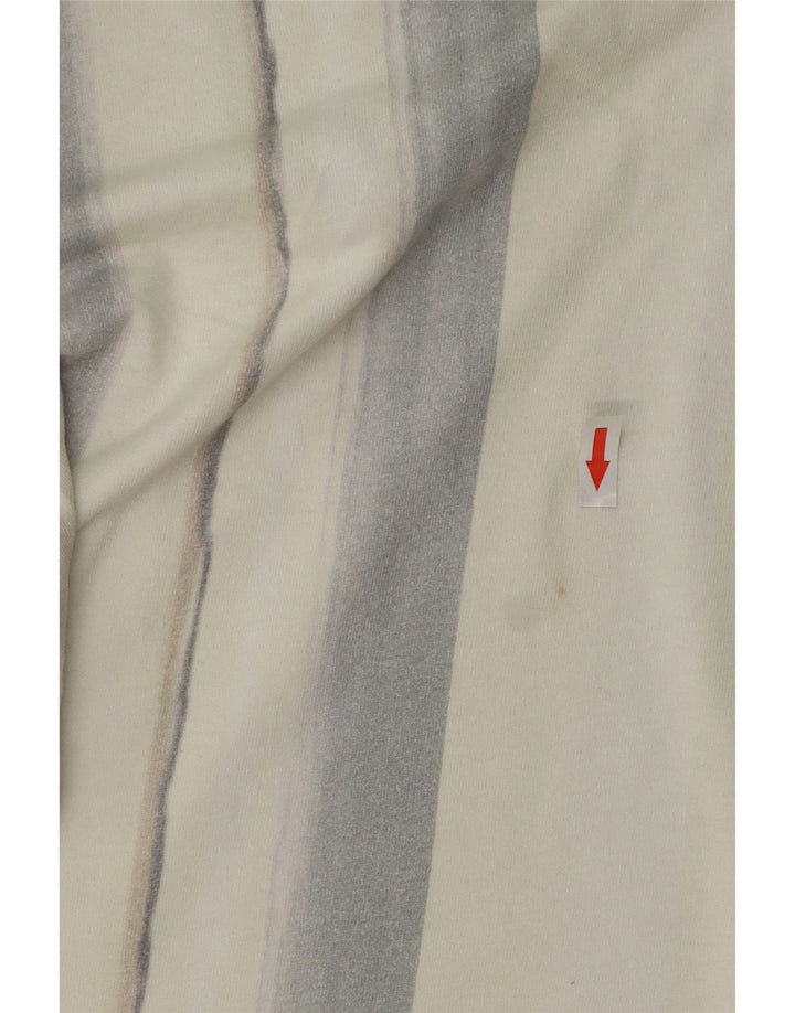 Camiseta gráfica masculina KARL KANI Top médio bege listrado algodão