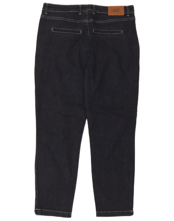 Benetton Calça jeans feminina Scarlett-Chino Tapered W34 L27 Azul marinho