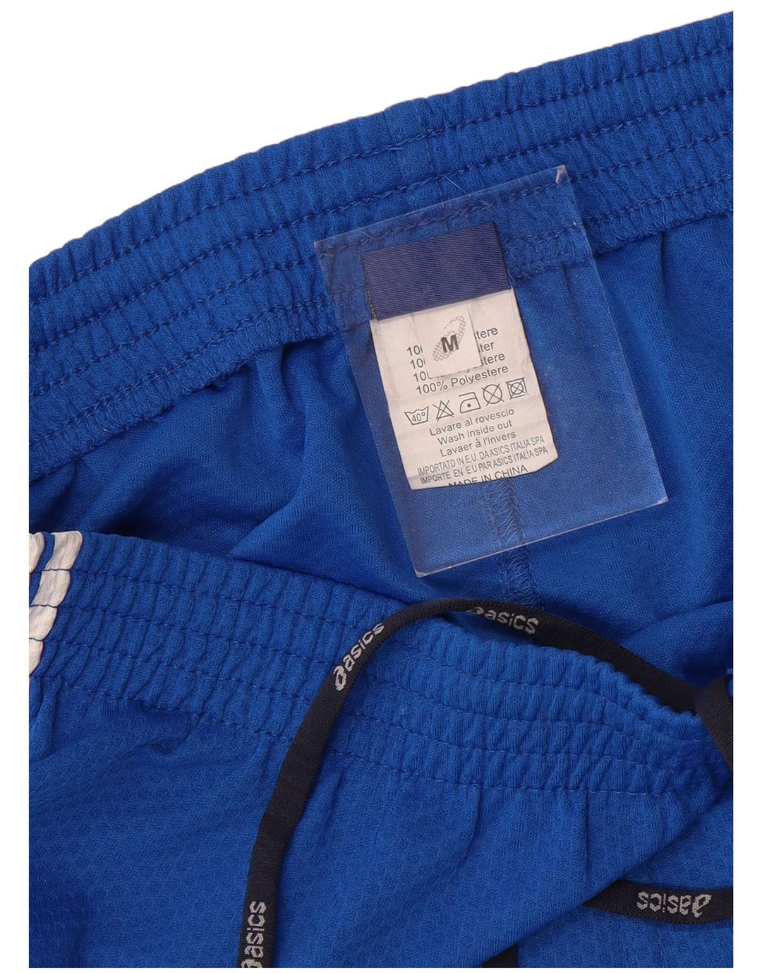 Shorts esportivos masculinos ASICS poliéster azul médio