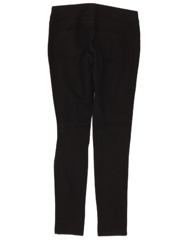 Calças skinny casuais para meninas Benetton 13-14 anos 3XL W28 L29 algodão preto