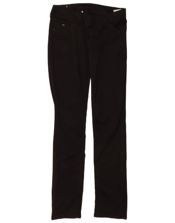 Tommy Hilfiger Calça feminina casual cintura baixa skinny W29 L34 algodão preto