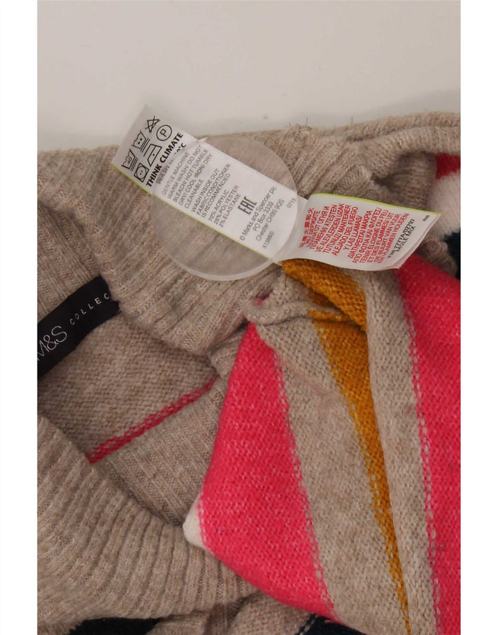 Suéter feminino Marks & Spencer com gola redonda Reino Unido 18 XL multicolorido
