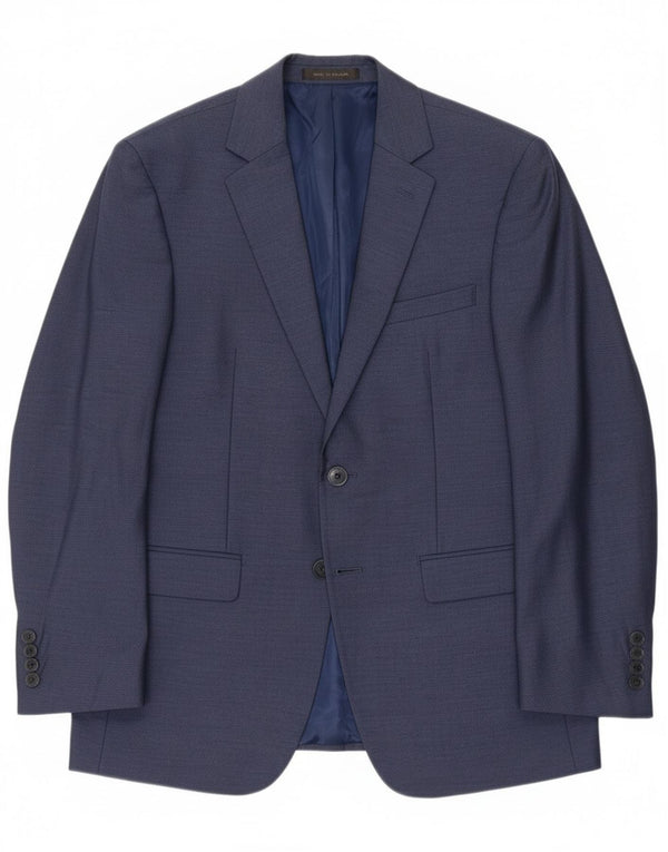 Jaqueta Blazer Masculina Calvin Klein com 2 Botões Reino Unido 38 Poliéster Azul Marinho Médio