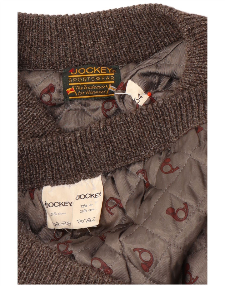 Jaqueta bomber masculina de malha Jockey IT 54 2XL lã cinza