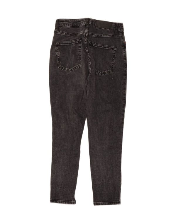 Topshop feminino Mom Skinny Jeans W26 L25 algodão cinza