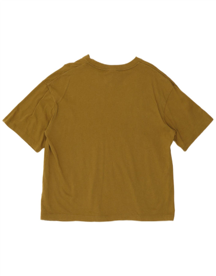 Camiseta Nike masculina gráfica Top médio algodão cáqui