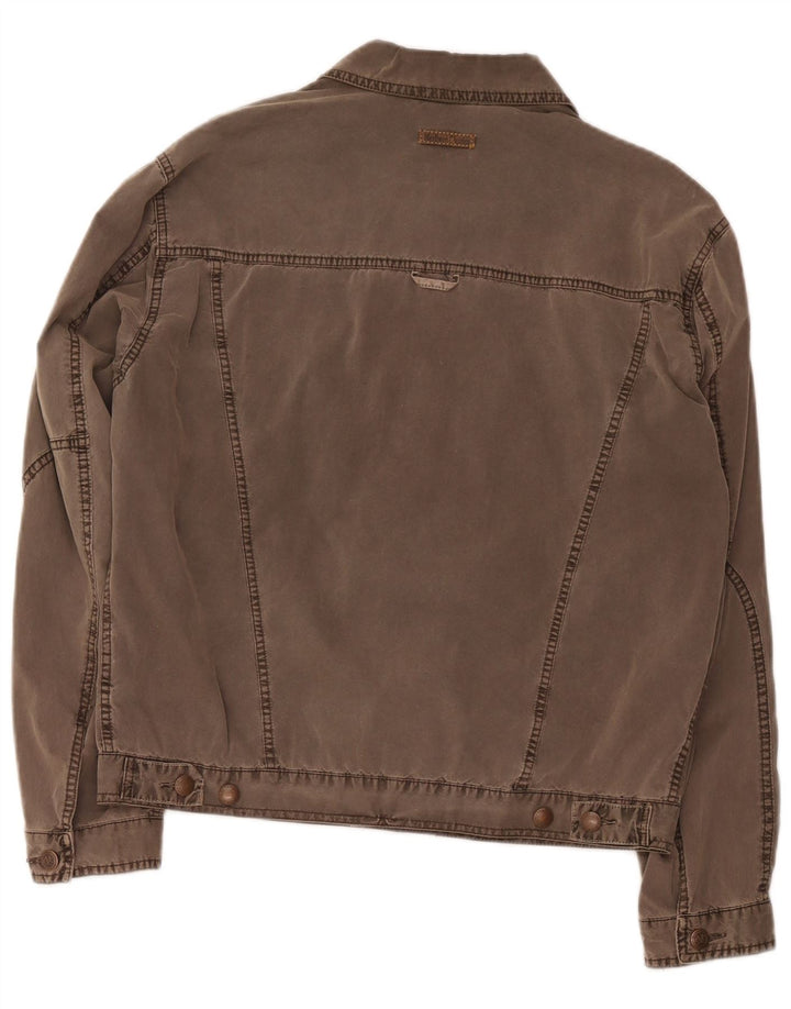 Jaqueta bomber masculina Marlboro Classics Reino Unido 38 algodão marrom médio