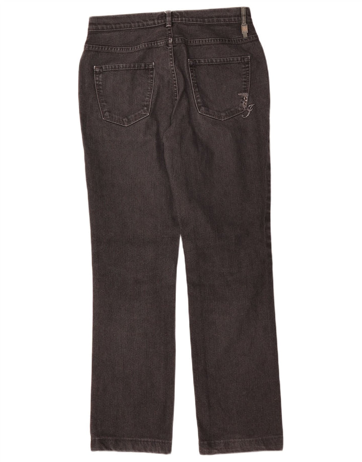 Jeans retos femininos Trussardi W28 L28 algodão preto