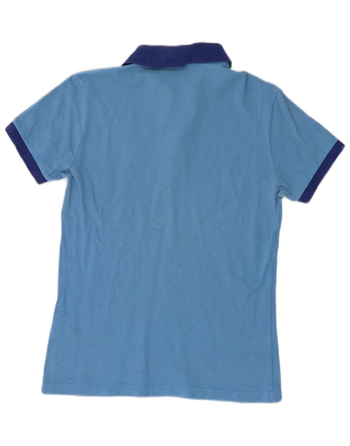 Camisa polo masculina Fred Perry pequena azul algodão