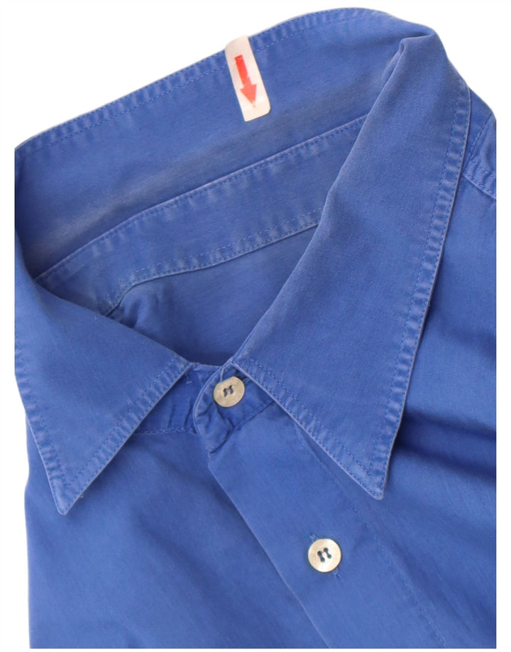Camisa masculina de manga curta Levi's XL azul algodão