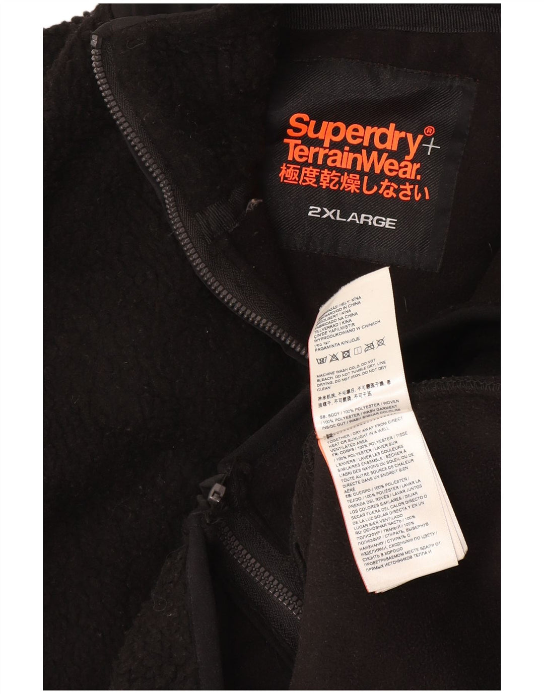 Jaqueta de lã masculina Superdry UK 44 2XL poliéster preto