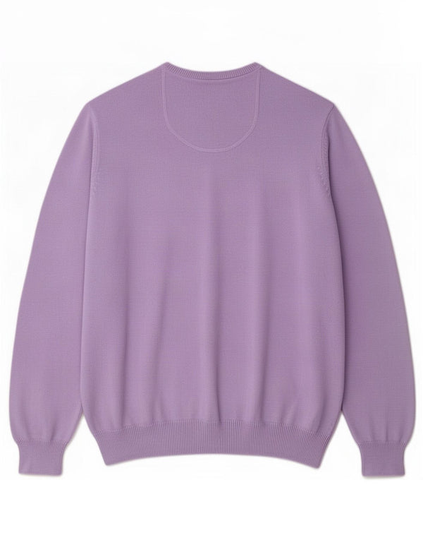 Suéter masculino Marks & Spencer Blue Harbor com gola redonda grande roxo
