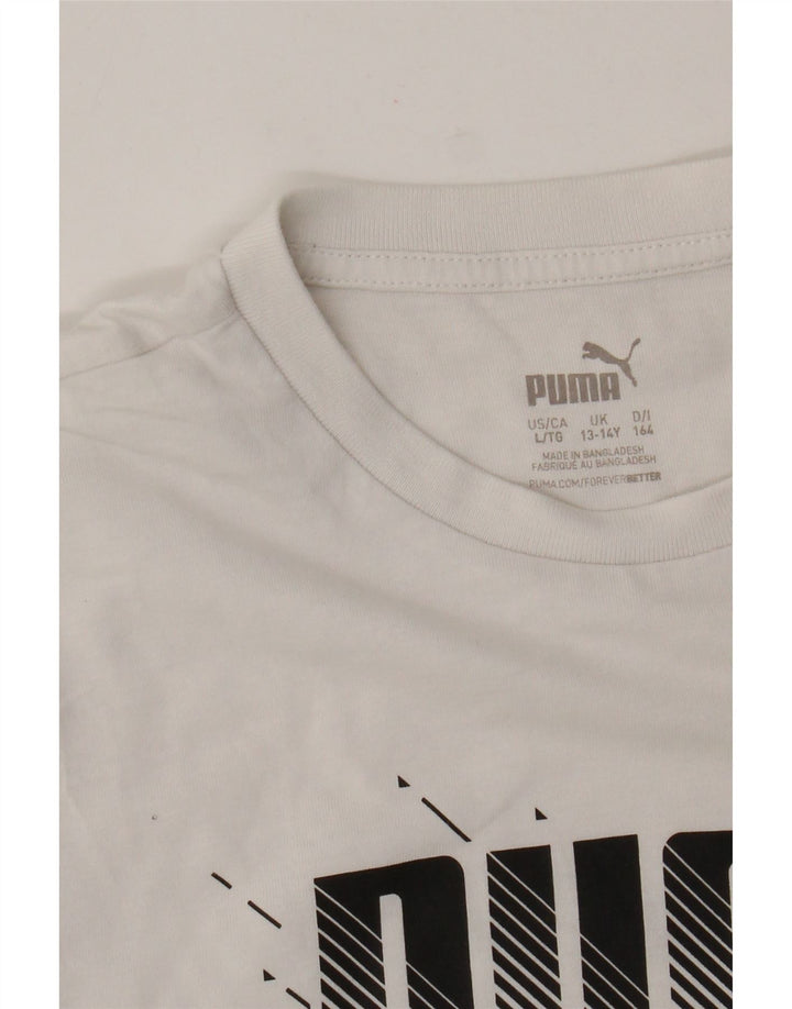 Camiseta Puma Meninos Graphic 13-14 Anos Branco