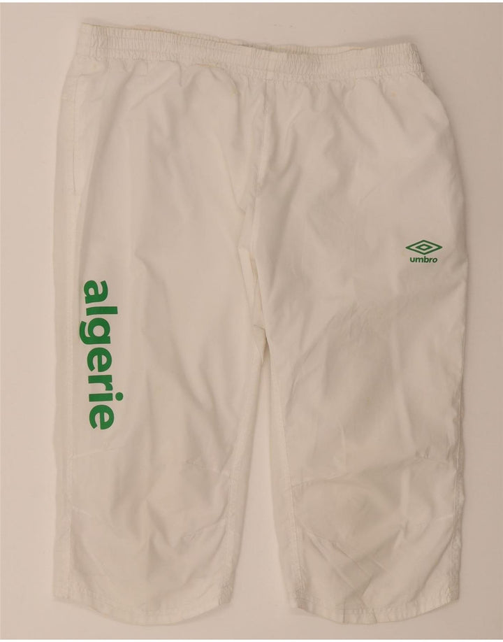 Umbro Mens Graphic Bermuda Sport Shorts 2XL Poliéster Branco