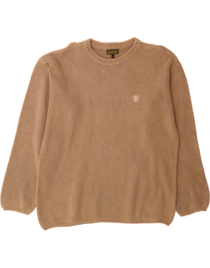 TIMBERLAND Boys Crew Neck Jumper Sweater 13-14 Years Brown Cotton Vintage Timberland and Second-Hand Timberland from Messina Hembry 