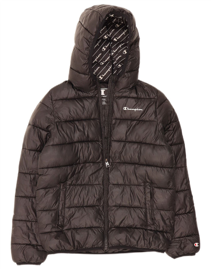 Jaqueta acolchoada com capuz para meninos Champion 13-14 anos XL preto poliéster