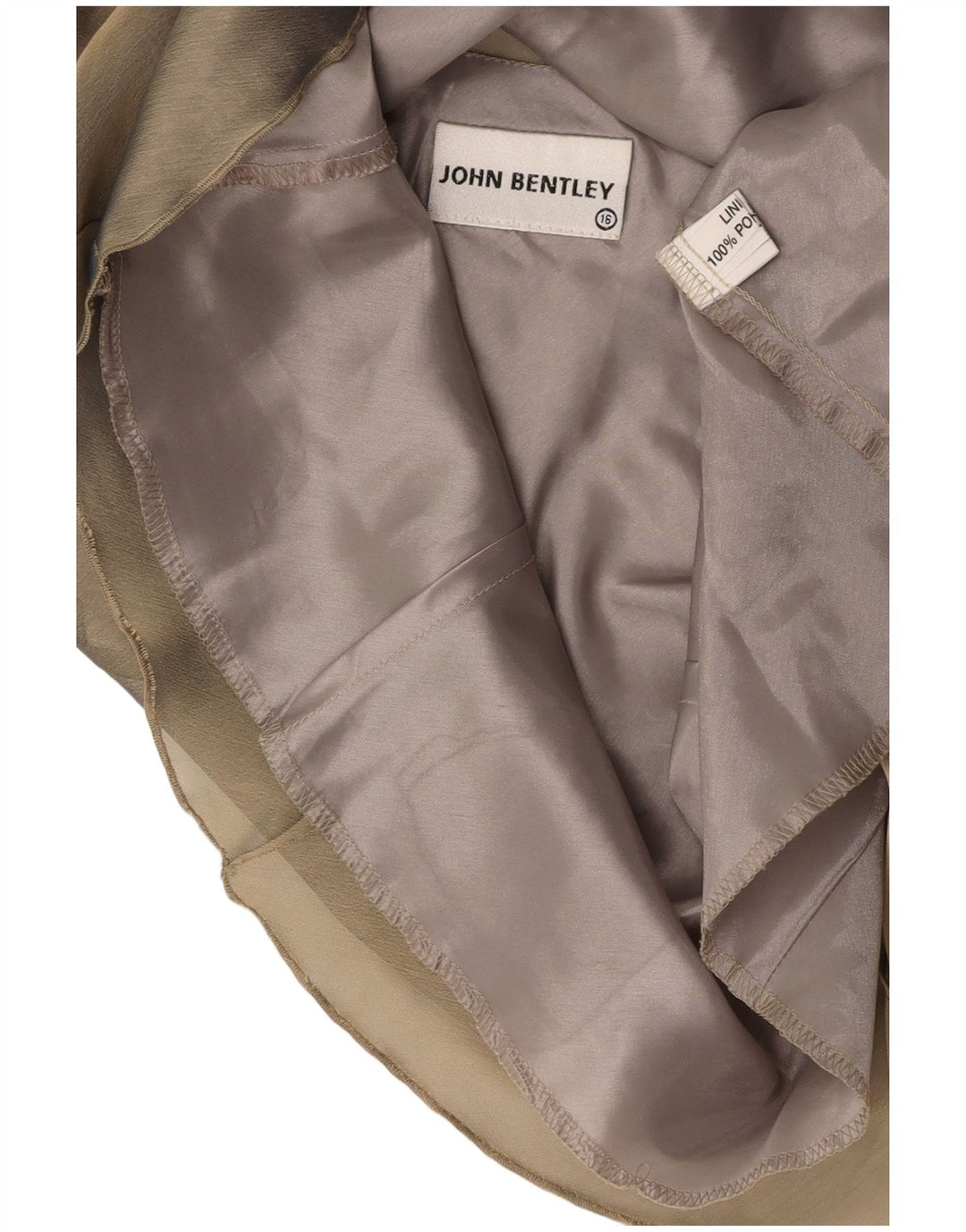 Blusa feminina sem mangas JOHN BENTLEY Reino Unido 16 grande poliéster verde