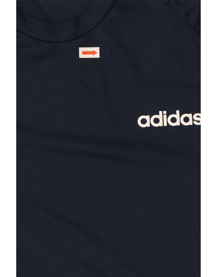 Camiseta masculina Adidas Climalite Top médio azul marinho poliéster