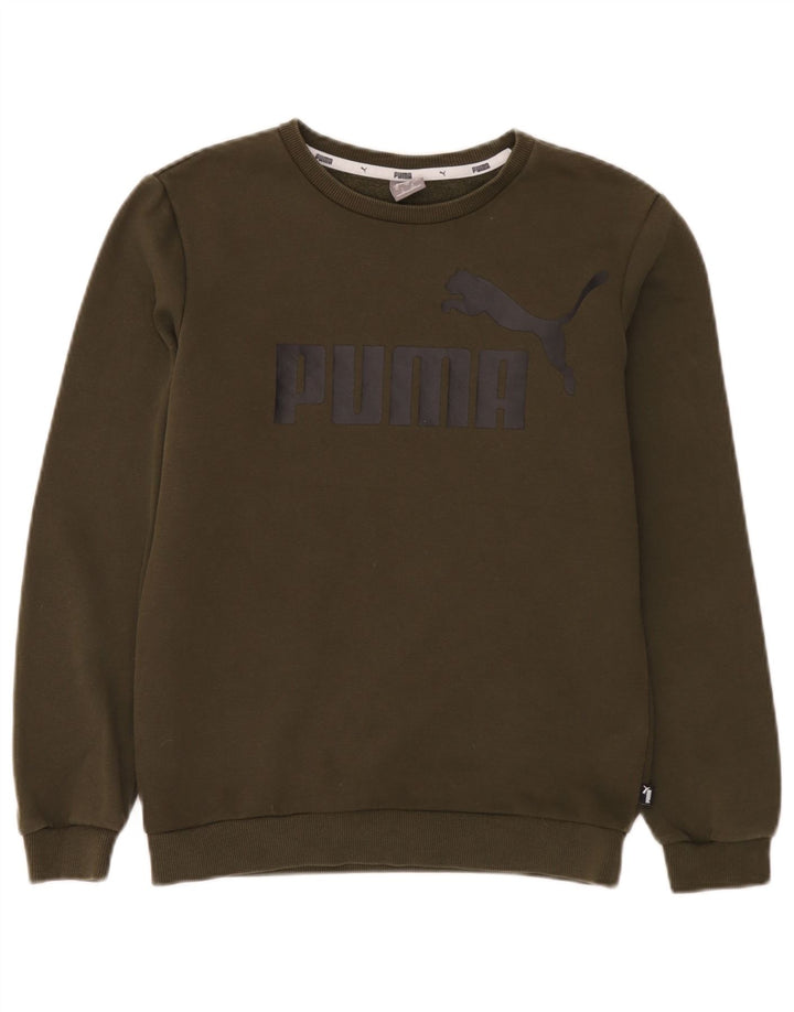 Puma Meninos Graphic Sweatshirt Jumper 13-14 Anos Caqui