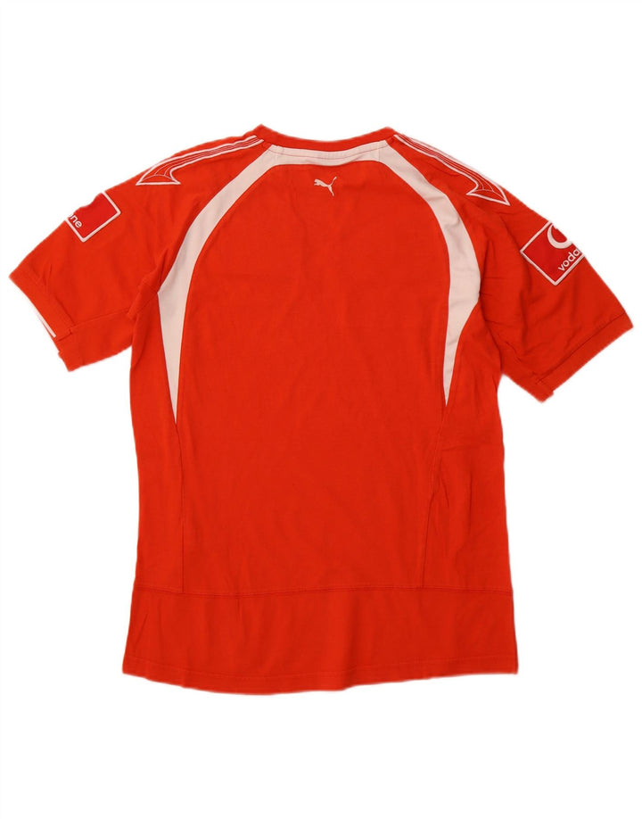 Camiseta masculina PUMA Ferrari Graphic Top Pequeno Algodão Colorblock Vermelho