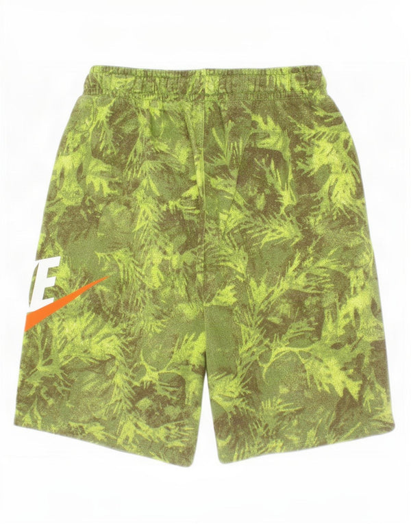 Shorts esportivos gráficos Nike Boys 13-14 anos XL verde camuflado algodão