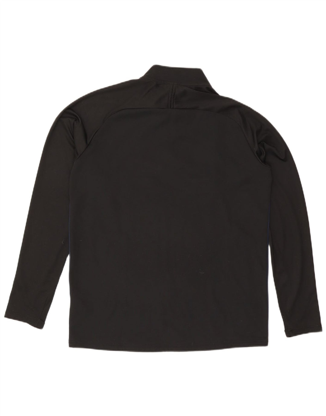 Pulôver masculino Nike Dri Fit com gola zip e moletom grande preto colorido