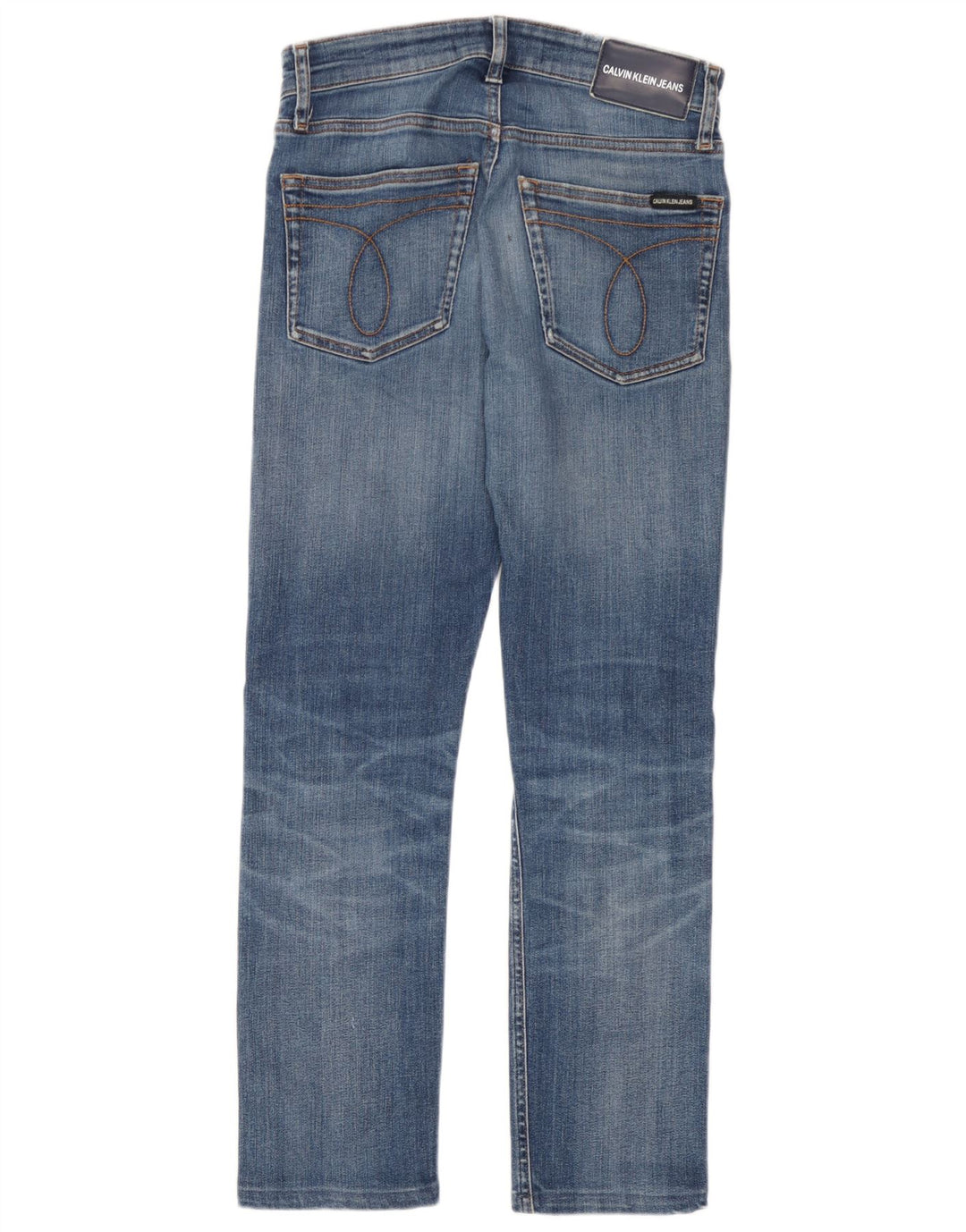 Calvin Klein Masculino Slim Jeans W28 L27 Azul Algodão