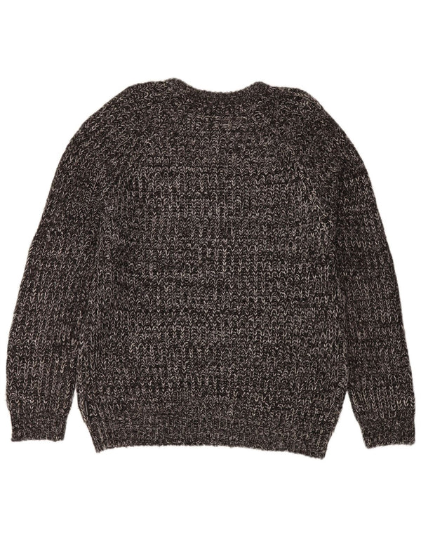 Suéter masculino com gola canoa French Connection acrílico manchado cinza médio