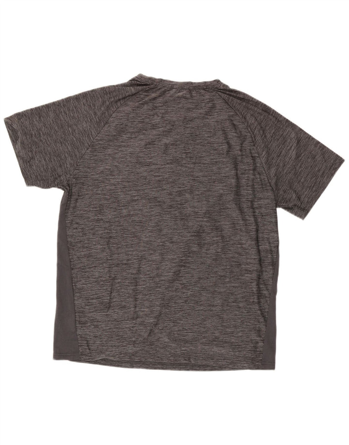 Camiseta masculina Fila grande poliéster manchado cinza