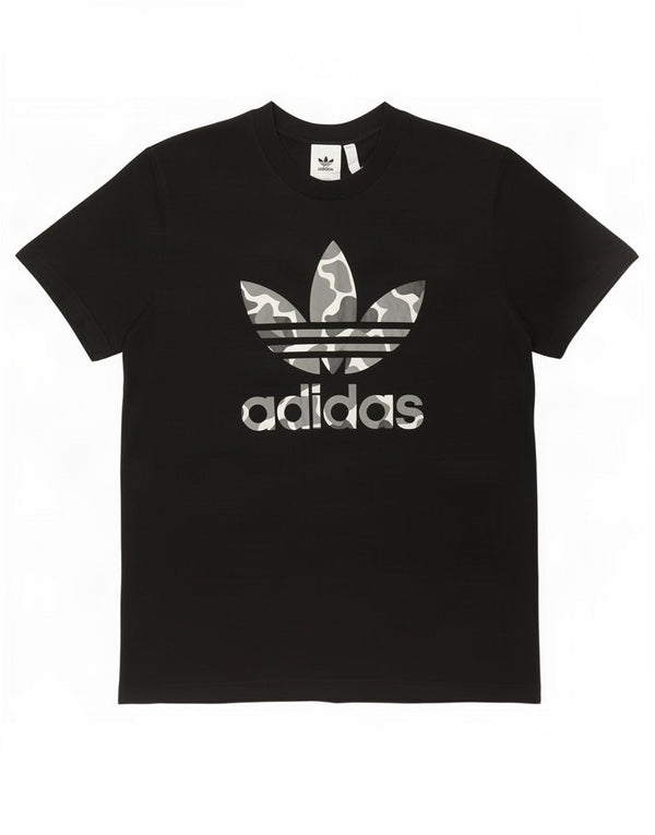Camiseta gráfica masculina Adidas Top 2XL algodão preto