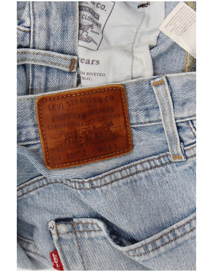 Levi's feminino 551 jeans retos W29 L27 algodão azul