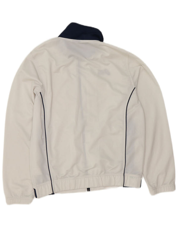 Asics Mens Tracksuit Top Jacket Pequeno Branco Colourblock Poliéster