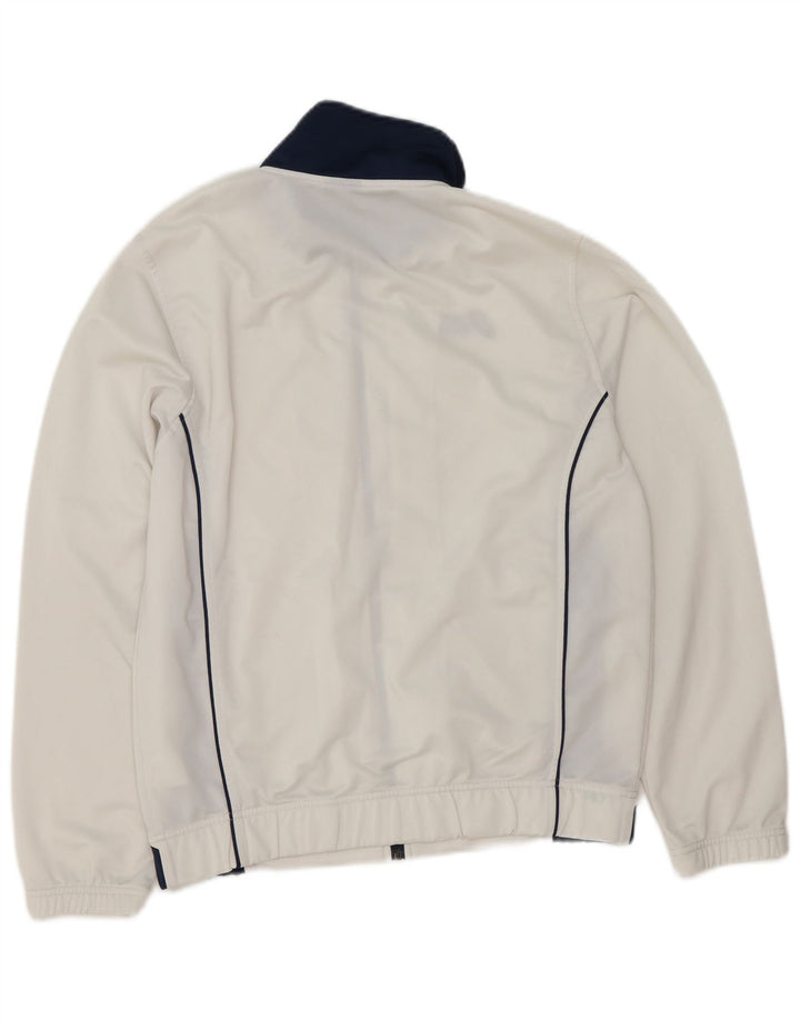 Asics Mens Tracksuit Top Jacket Pequeno Branco Colourblock Poliéster