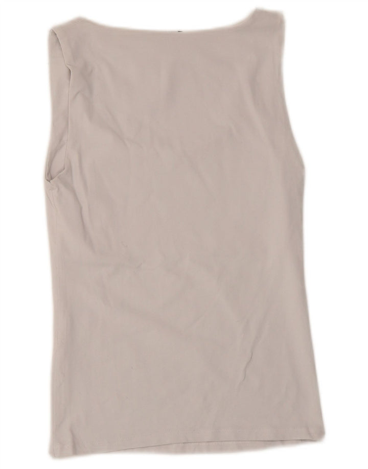 Colete feminino Zara UK 8 pequeno poliamida branca