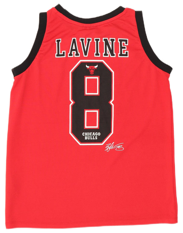 Colete gráfico NBA Boys Chicago Bulls Top 13-14 anos vermelho bloco colorido