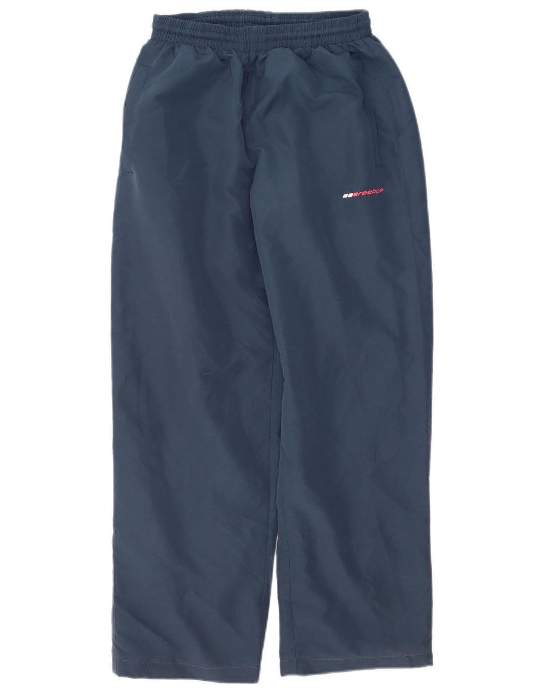 Calça de treino masculina Reebok pequena azul marinho poliéster